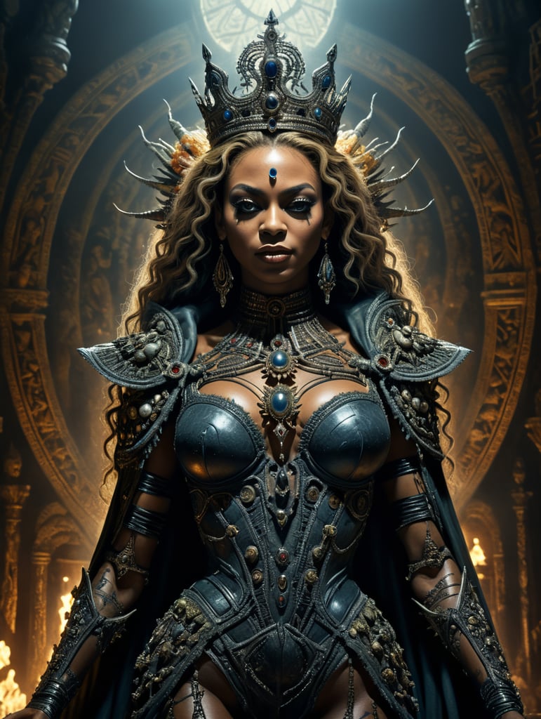 By George A. Romero and Clive Barker, imagine Beyoncé as the Queen of the Dead, fullbody