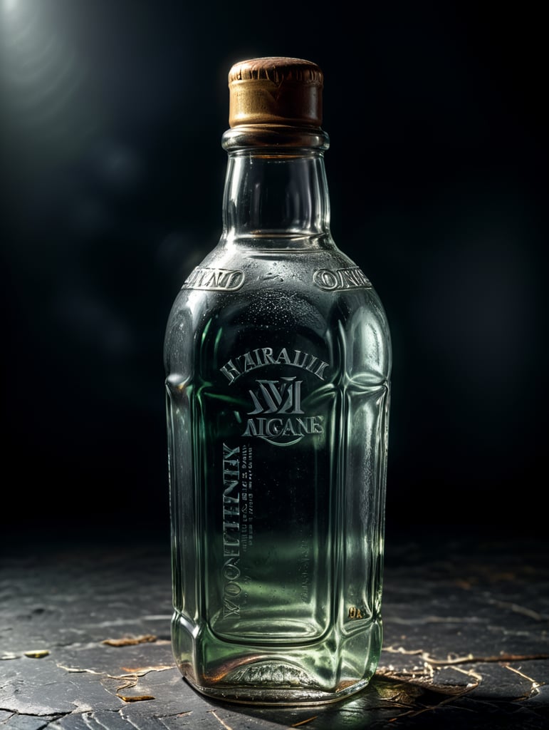 Photo of a Glass Bottle, Empty, Clean, Clear