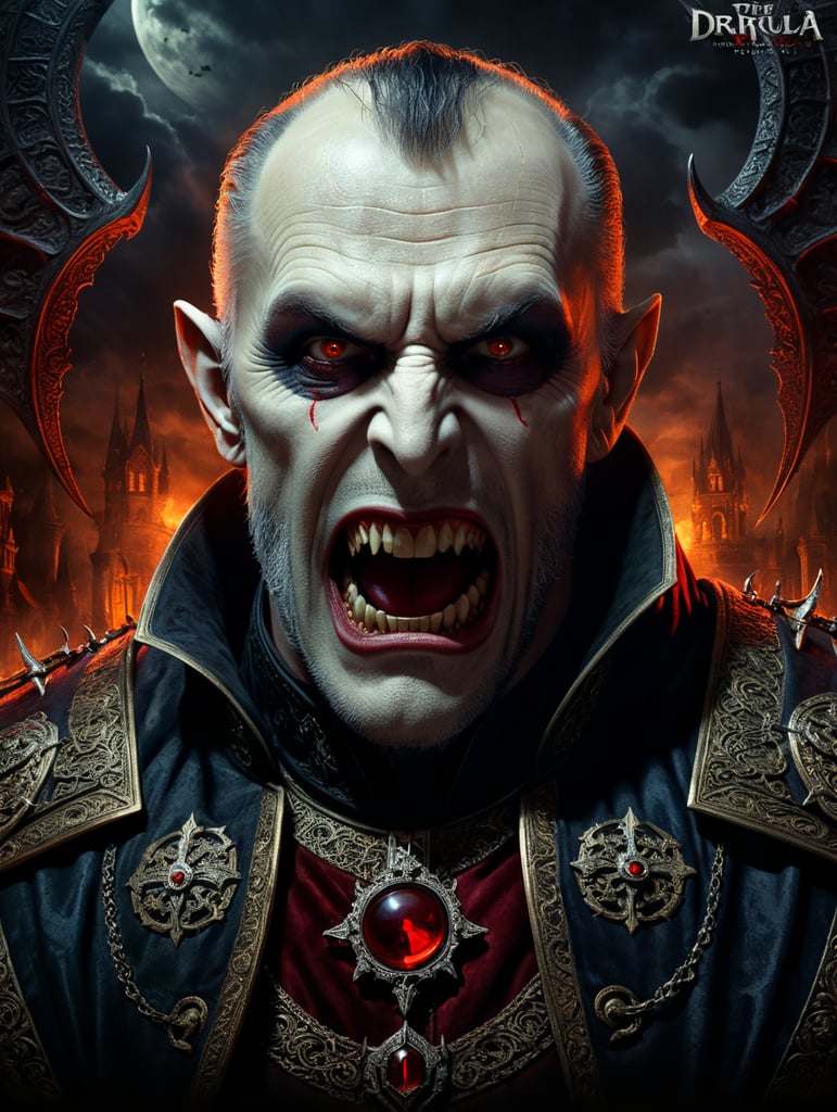 Majestic Drakula, "the Return of the Vampire" text on poster