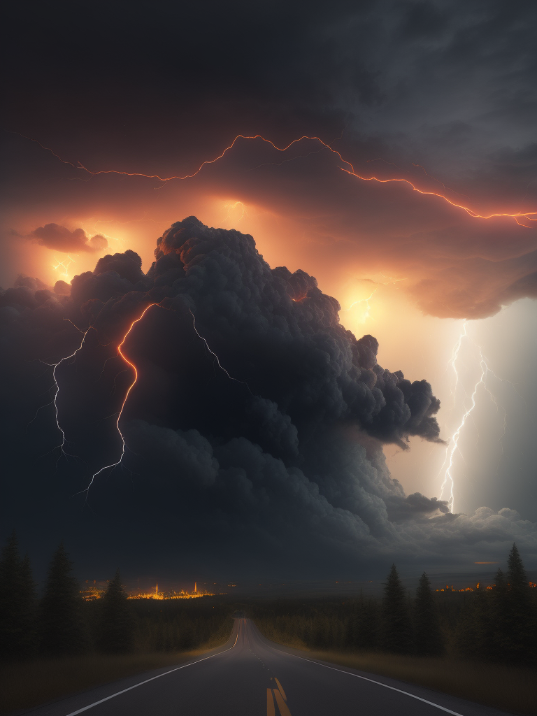Severe thunderstorm, Canada, warning, epic photo