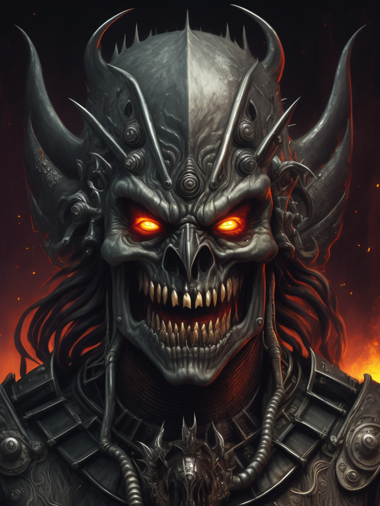 1987 scary heavy metal art, scary psycho killer monster, 80s scary horror illustration, no text, mk ultra, iron maiden, 80s illustration of futuristic heavymetal band, monster, cybernetic prison, metal art