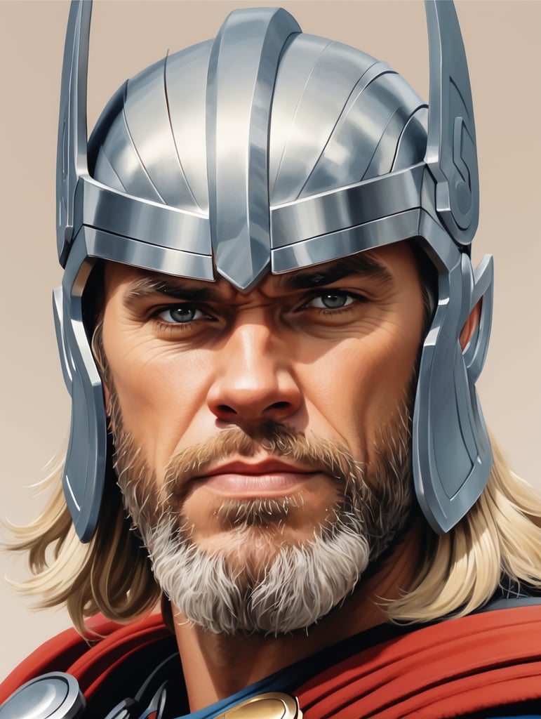 Thor cel shading style portrait