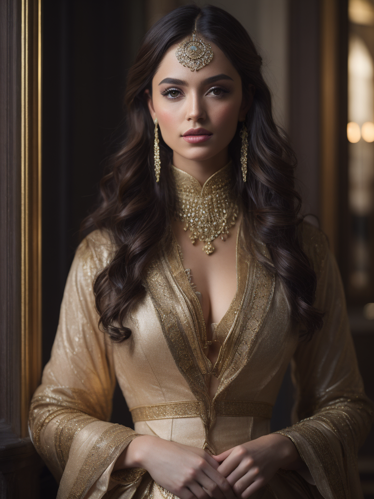 female in venetian outfit, gorgeous, attractive, flirting, (((full body visible))), looking at viewer, portrait, photography, detailed skin, realistic, photo-realistic, 8k, highly detailed, full length frame, High detail RAW color art, piercing, diffused soft lighting, shallow depth of field, sharp focus, hyperrealism, cinematic lighting --ar 9:16 --v 5.2 --q 2 --s 500