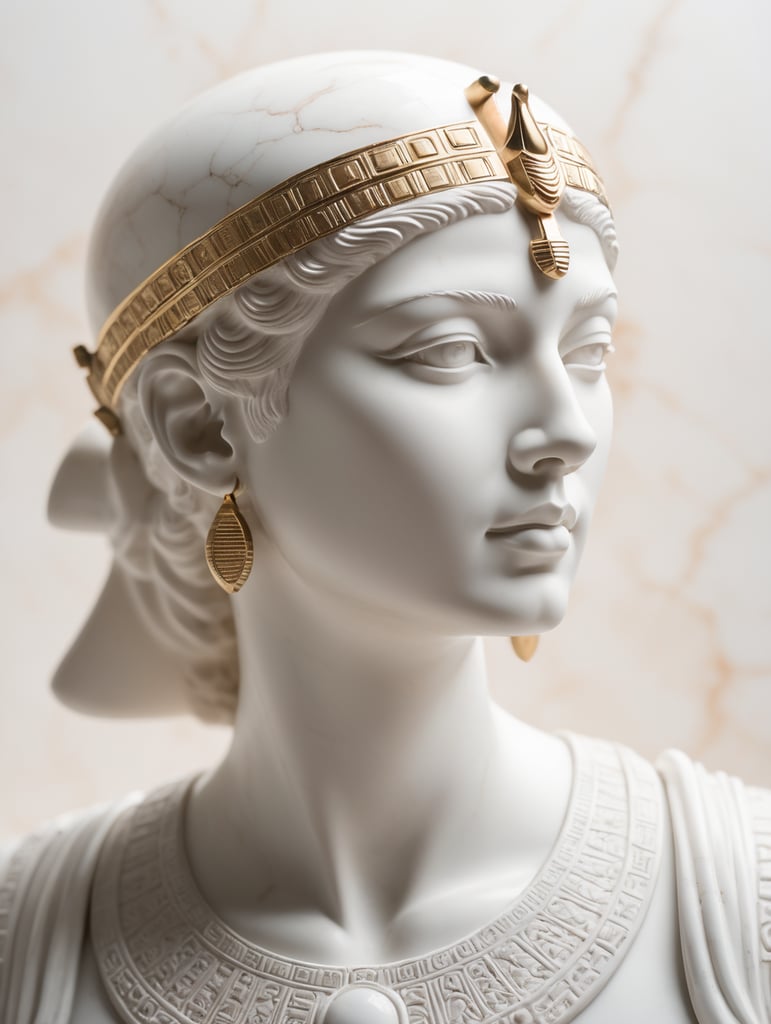 Cleopatra marble statue