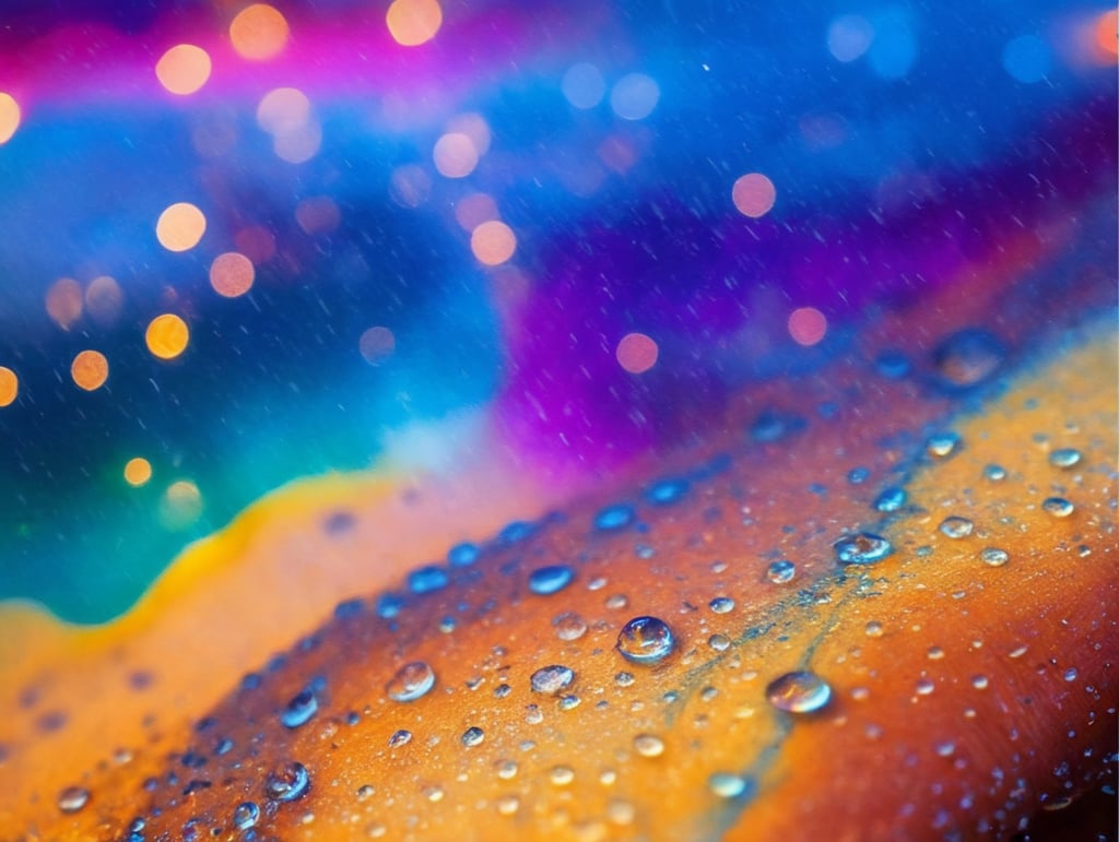 Use reference images color to a really intrique flitter rain
