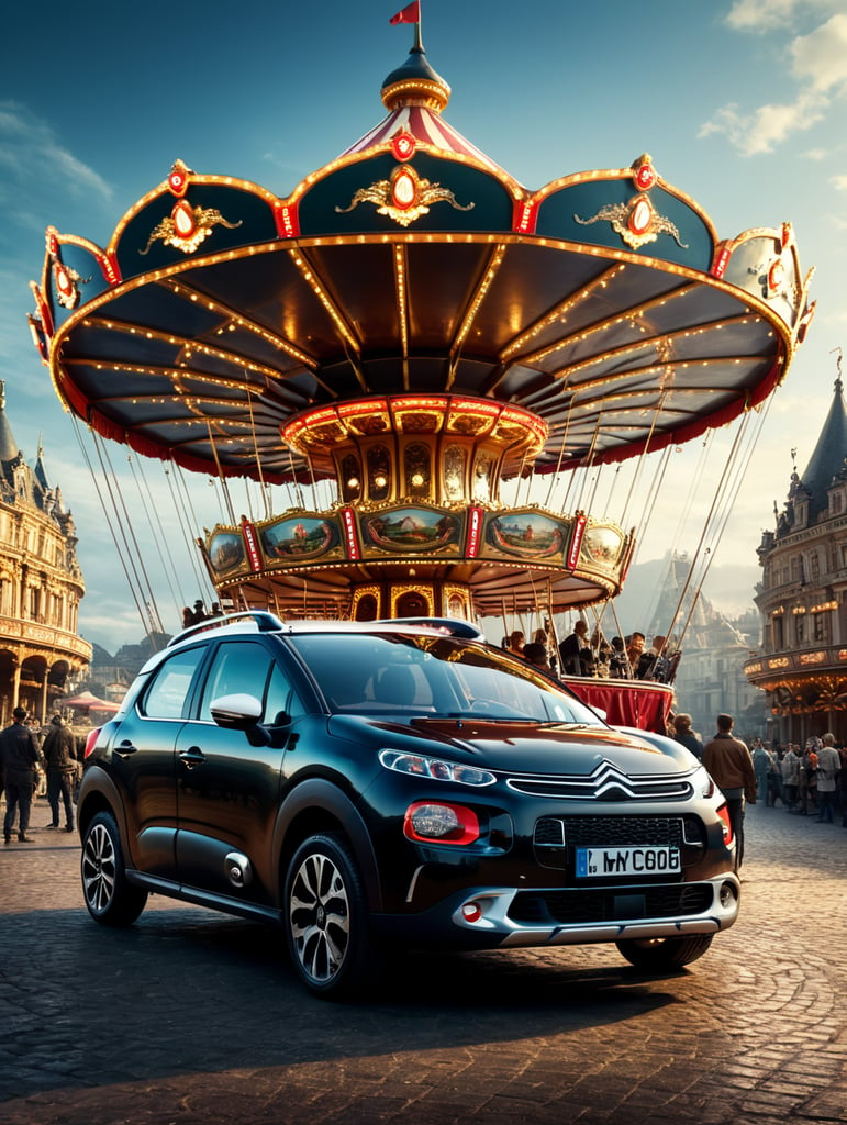 give me 5 carousel meta ad post for selling my citroen c3 air cross to customers. The ad post should create a story and attract the customer mind