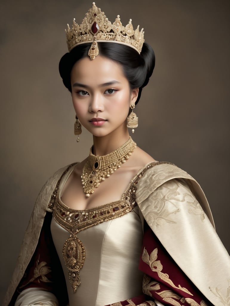 Young queen in Ceremonial dress