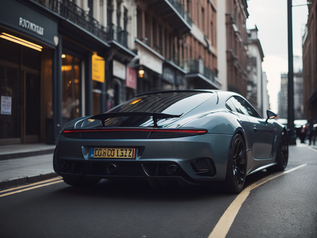 sport car on a city street