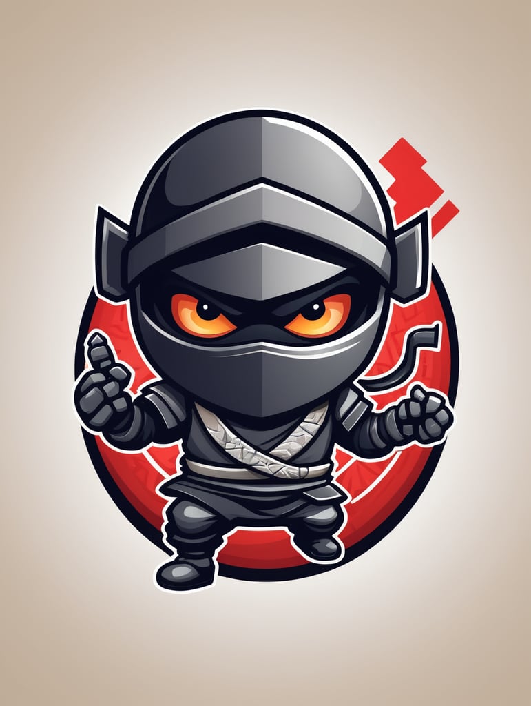 Ninja mascot logo, e-gaming, Gaming Logo, illustration, vector image