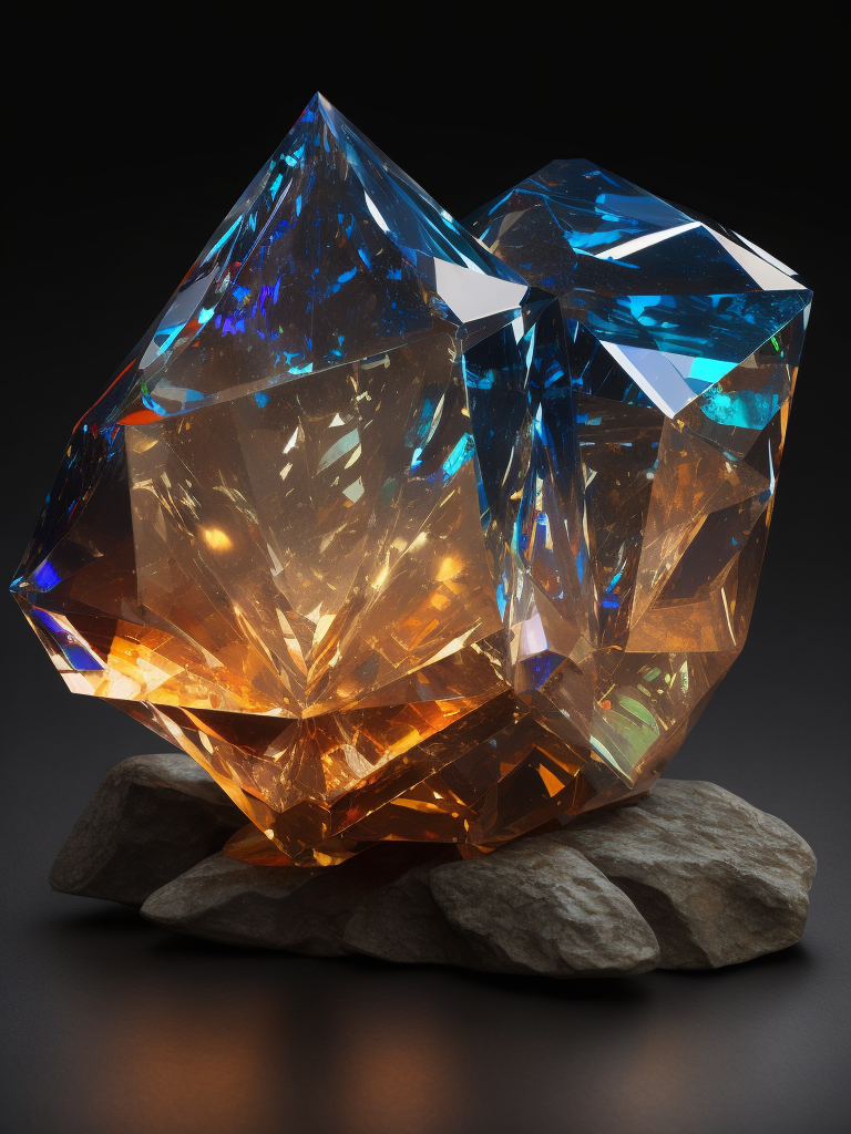 a gem crystal, sharp on details, vibrance 20, saturation 30