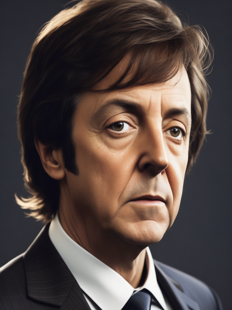 portrait of Paul McCartney, soft palette, trending on artstation, intelligence art creative interpretation digital art playful surrealism, 1964 multi colour lights glowing white space kodak film colour 35mm lens artistic interpretation