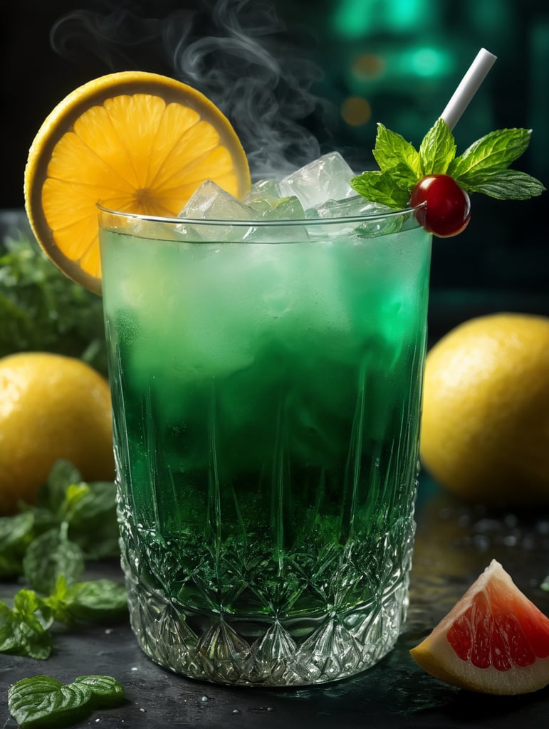 Cocktail green mist