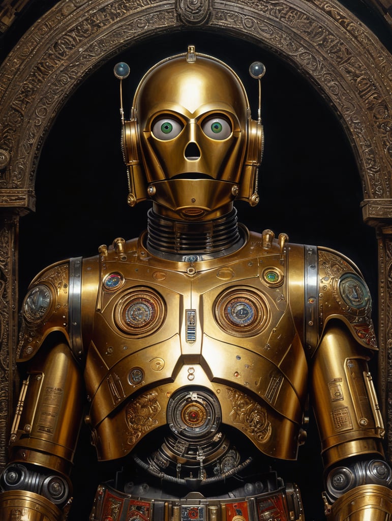 C-3PO painting by James C. Christensen