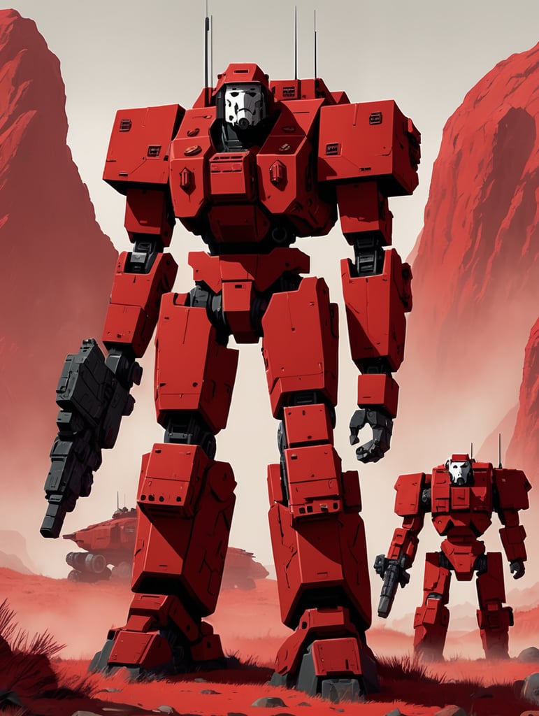 Battletech in a red color scheme