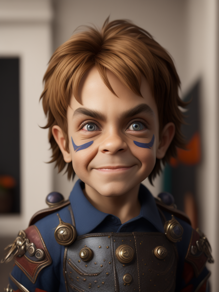 Cutest gremlin smiling in a Wonderland, big dreamy eyes, bright and saturated colors, highly detailed, sharp focus, Dramatic Lighting, psychedelic