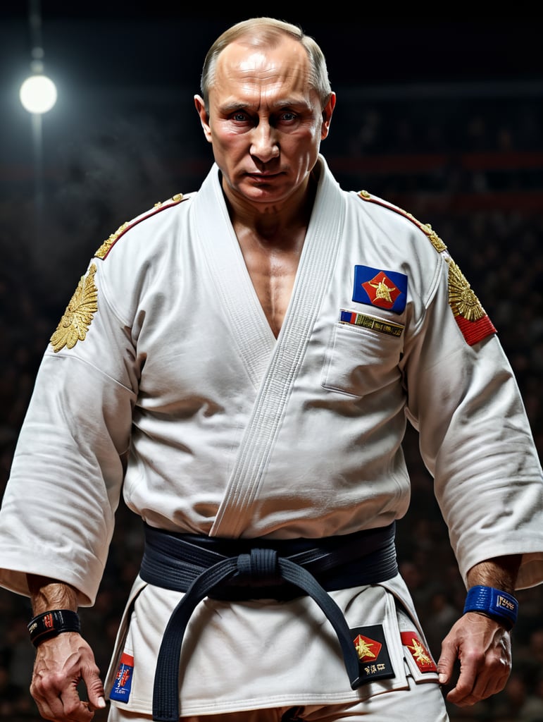 vladimir putin wearing gi judo