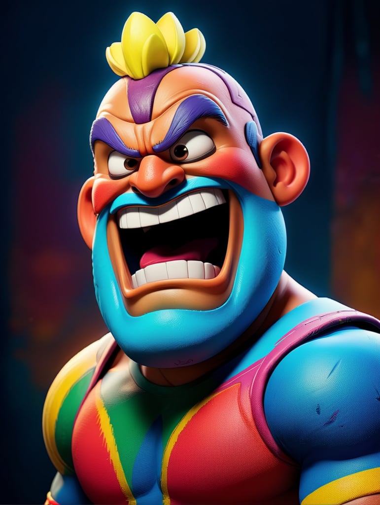 Portrait of a masked mexican wrestler, Vivid saturated colors, Contrast color, studio photo, professional photo, Rich colors, Detailed image