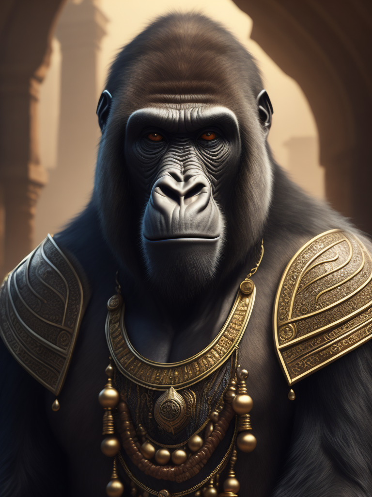 gorilla use arabian dress
