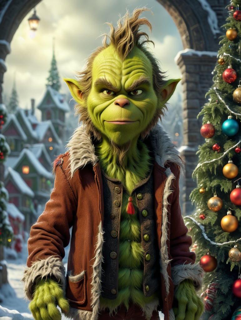 Tall grinch boy baggy clothes brown shaggy hair skinny