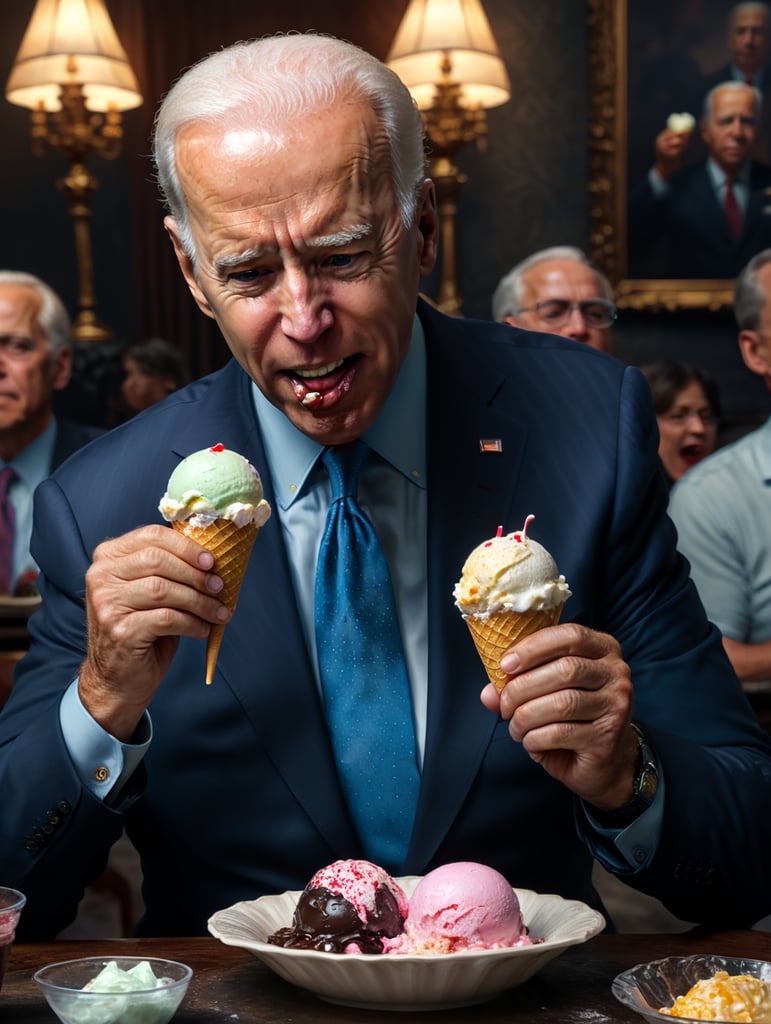 Joe Biden eating ice cream