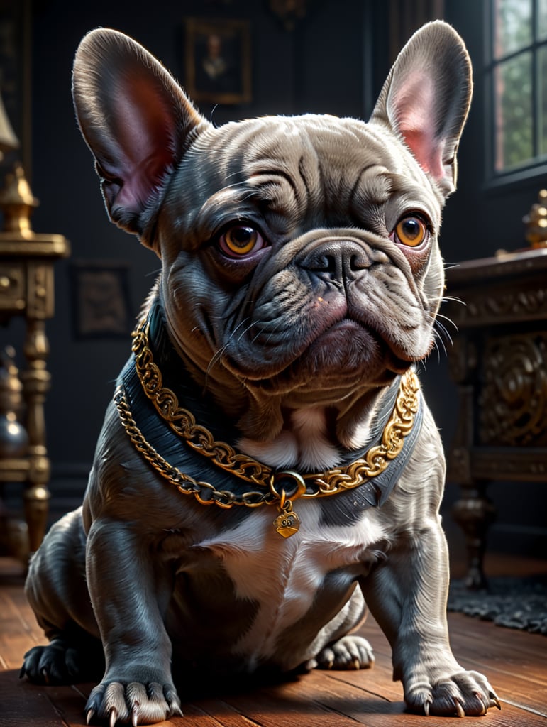 french bulldog gray disney pixar film