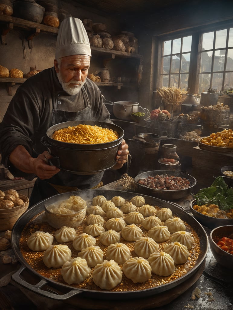 cooks harvest dumplings
