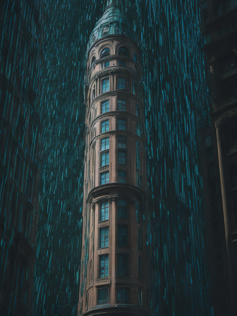 Flatiron Building, Vibrant colors, Warm & Deep colors, Contrast lighting, Sunny day, High detail, Sharp details