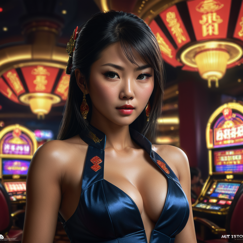 Asian casino girl model