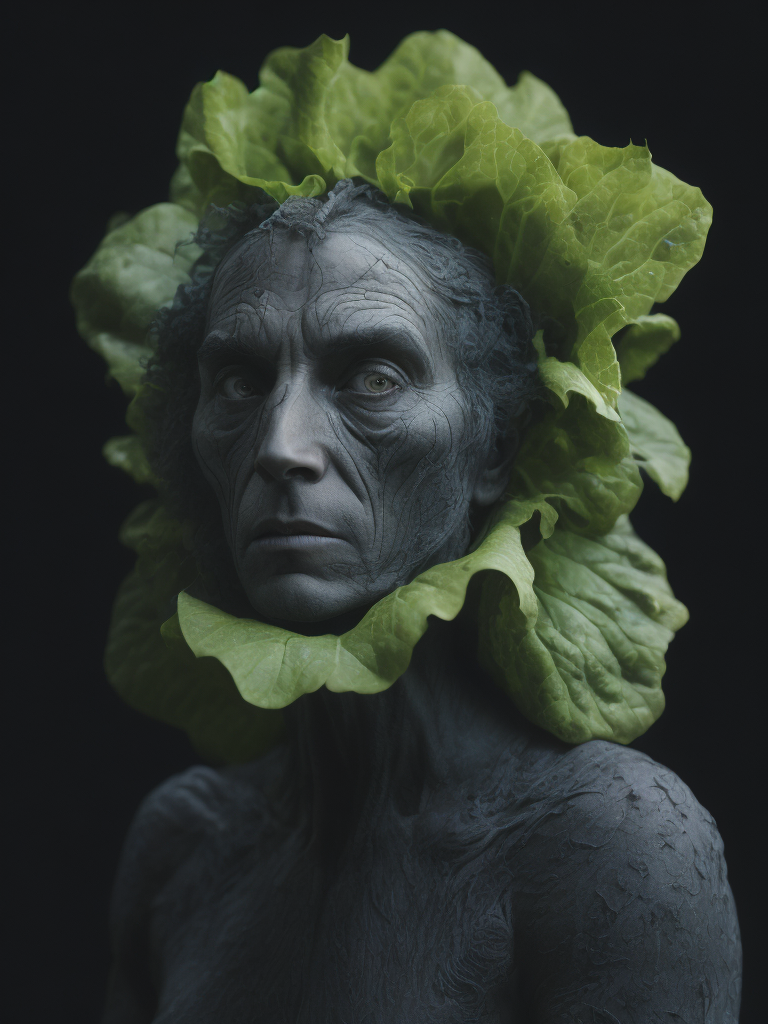 The anatomy of a head of lettuce, an ultrafine detailed painting by james jean, behance contest winner, vanitas, angular, altermodern