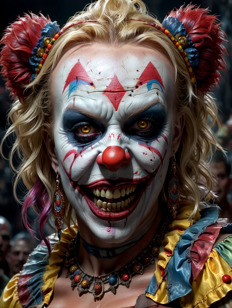 Britney Spears scary zombie clown