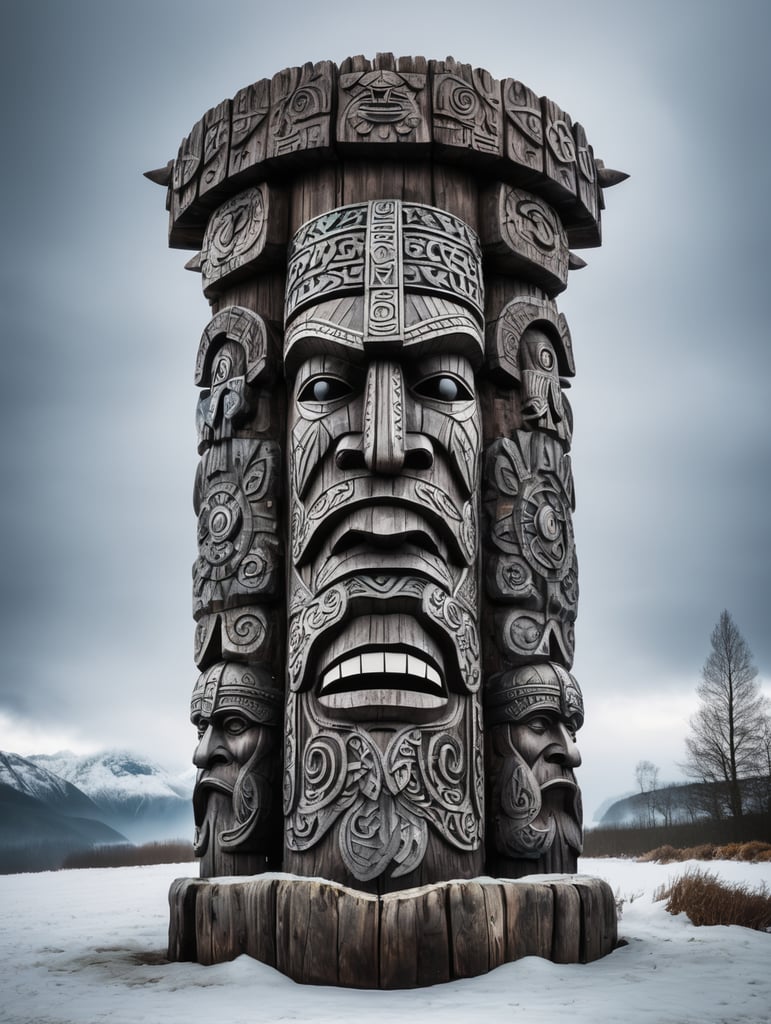 viking totem pole