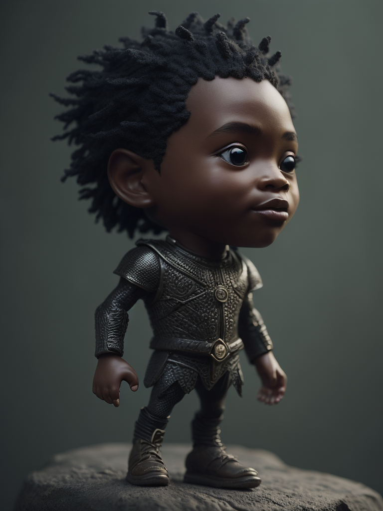 Full body 3d render of funko pop Pele