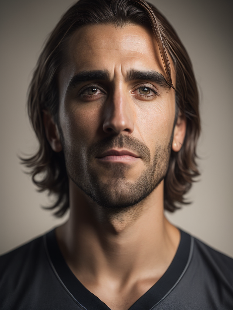 portrait of a soccer player Gabriel Batistuta