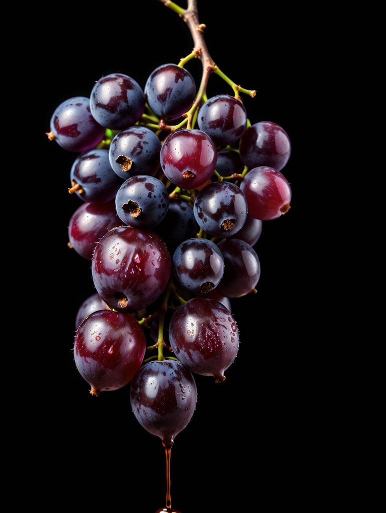 bunch of red grapes dipped in melted chocolate delicious luscious dramatic lighting depth of field