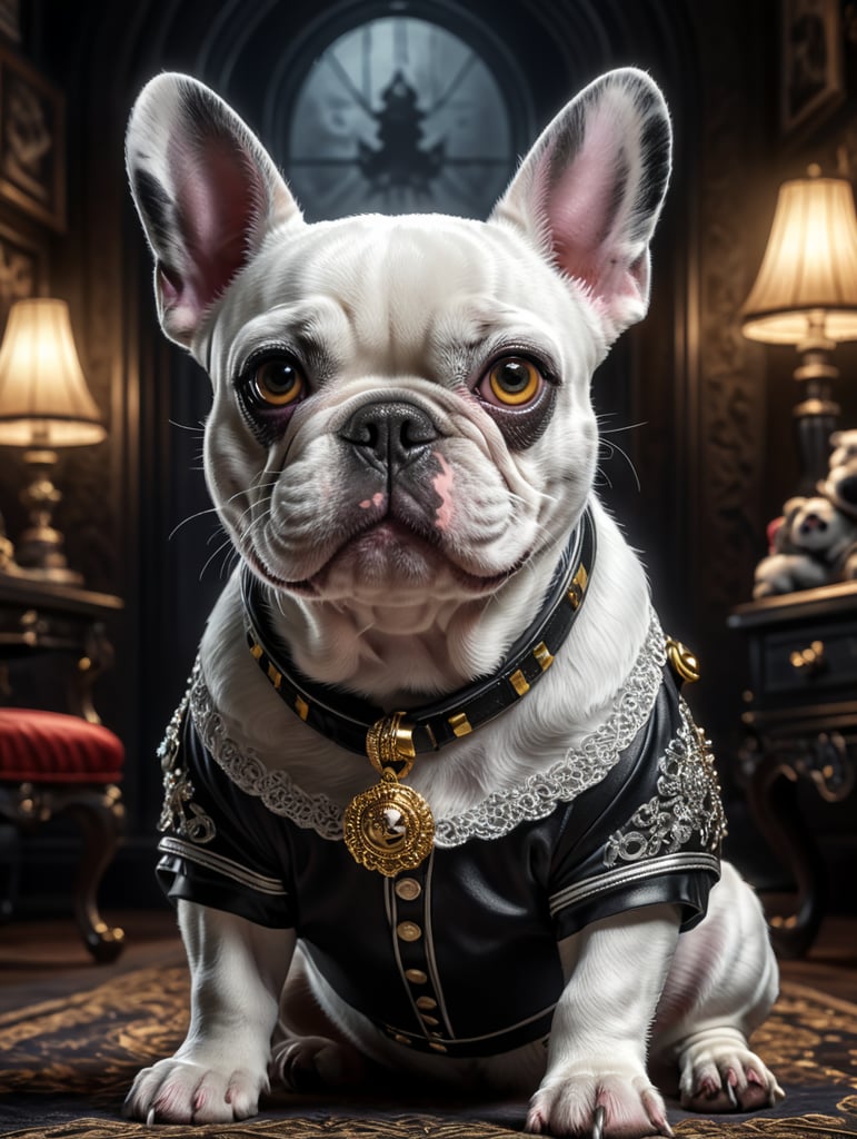 Bulldog francese bianco e nero Disney