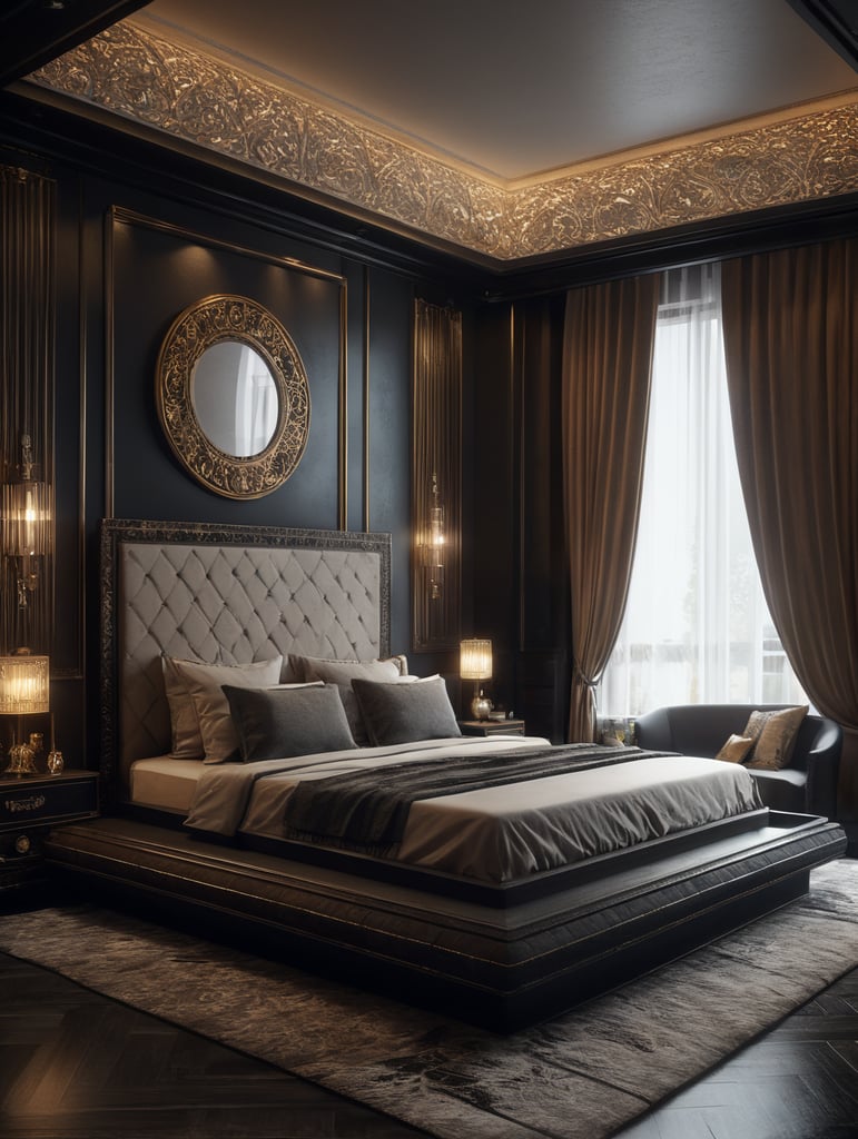 podium for displaying beds in a beautiful modern day bedroom