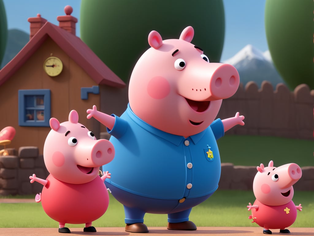 peppa pig le papa du dessin animé