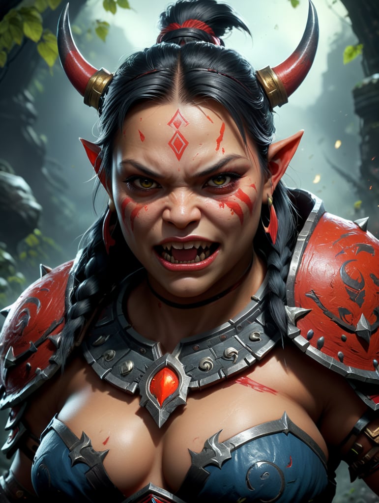 a hero from dota 2. Pudge as girl