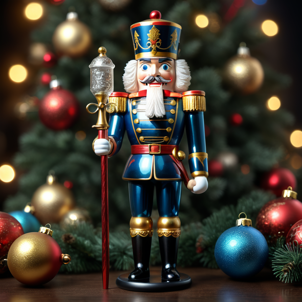 nutcracker small glass glass figure, Christmas toy for the Christmas tree