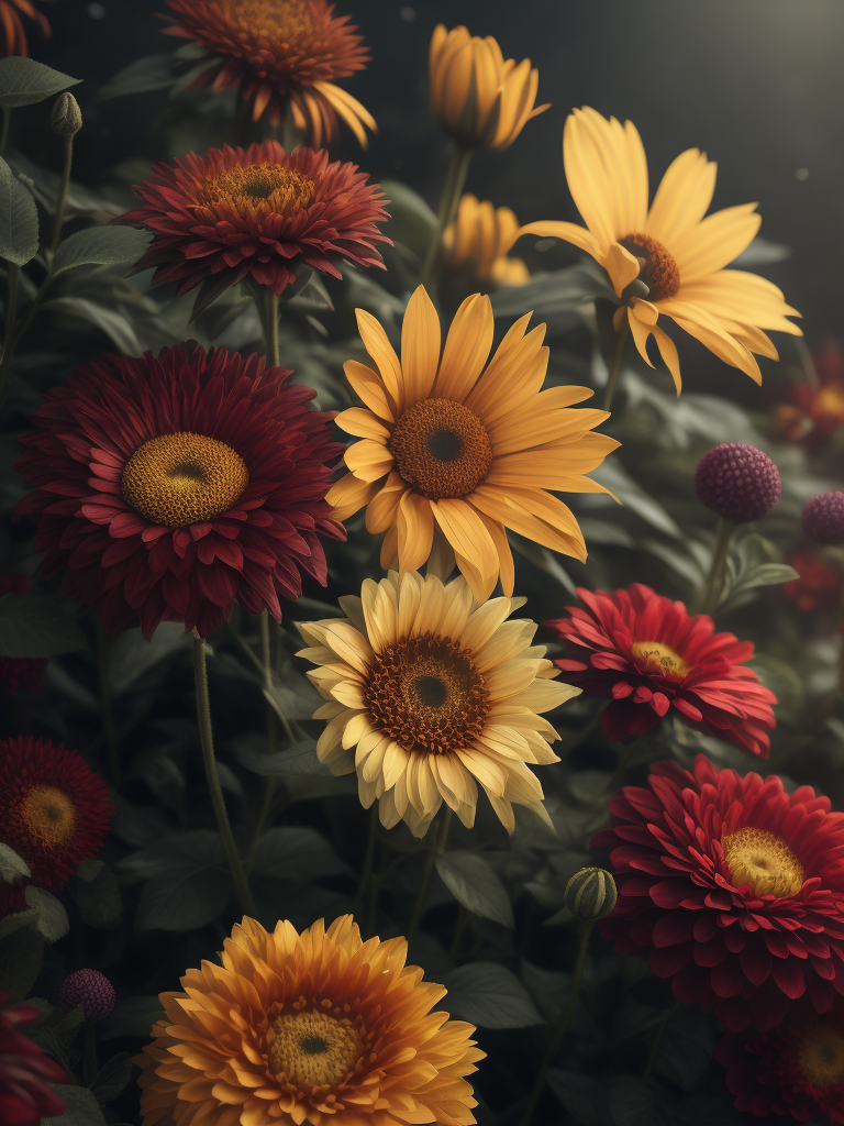 Beautiful garden flowers