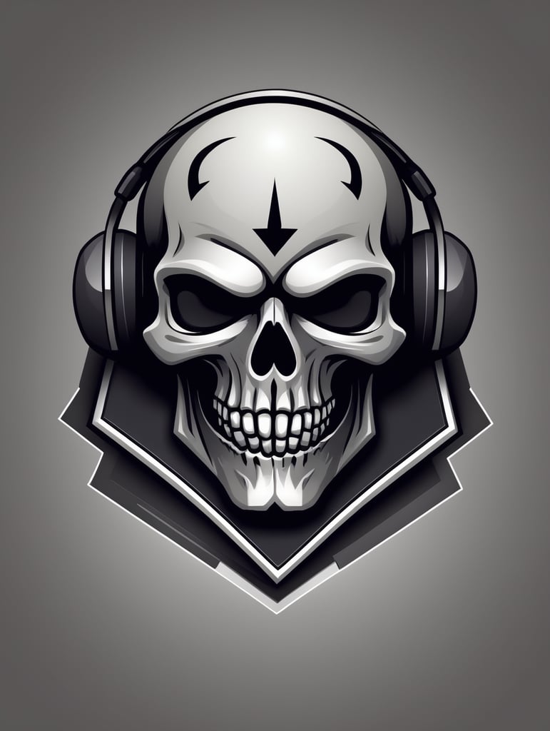 Skull Gaming Logo, vector image