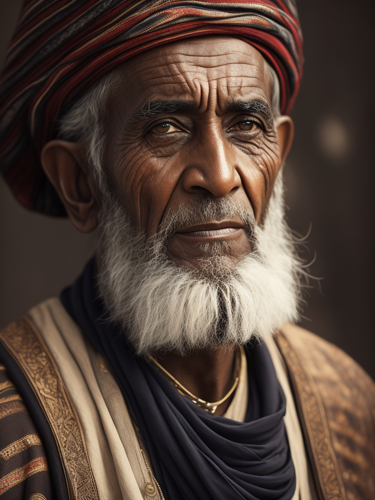 native omani old man in national dress