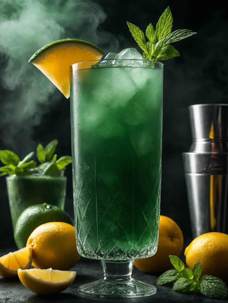 Cocktail green mist