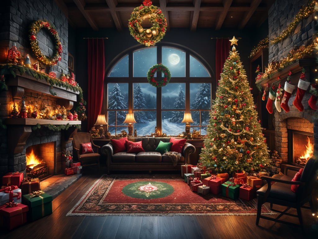 Christmas overlay image, background, realistic