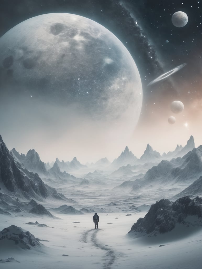 Create A Cosmic Universal Cold Place Image Without Humans