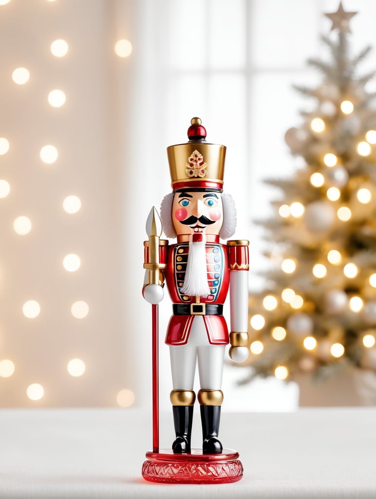 nutcracker small glass glass figure, Christmas toy for the Christmas tree