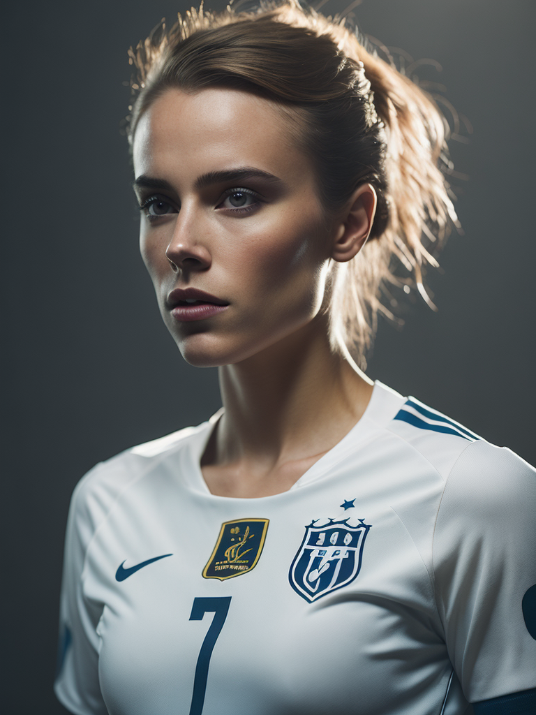 Epic Portrait of a Women Soccer Player, Fifa Women's World Cup, Dennmark