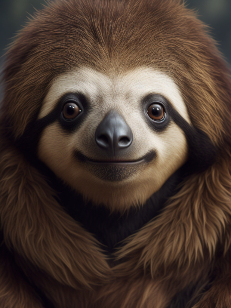 A sloth on the cover of a fashion magazine