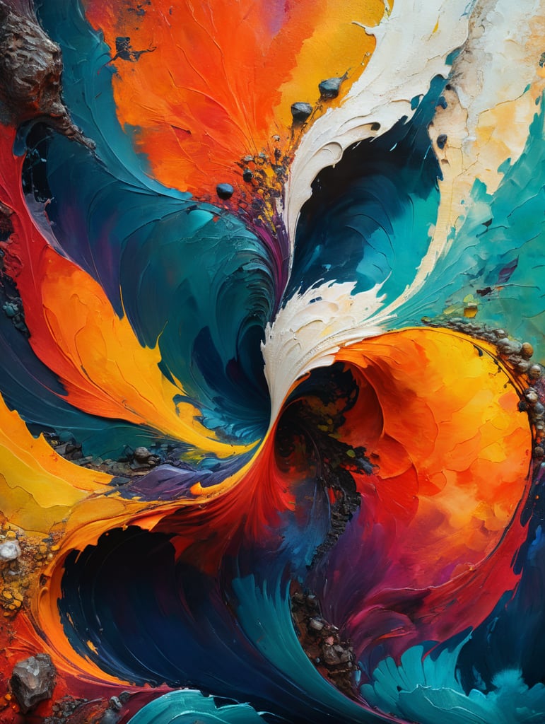 Colorful multicolored bright picture. Painted bright multicolored nature. Abstract colorful background.