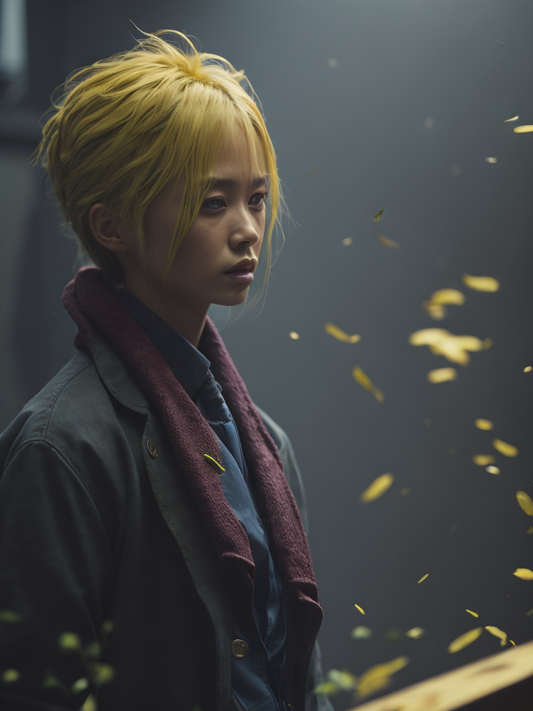 Cute 3d character, korean fashion, colorful hair, blender render, y2k, art toy, creative